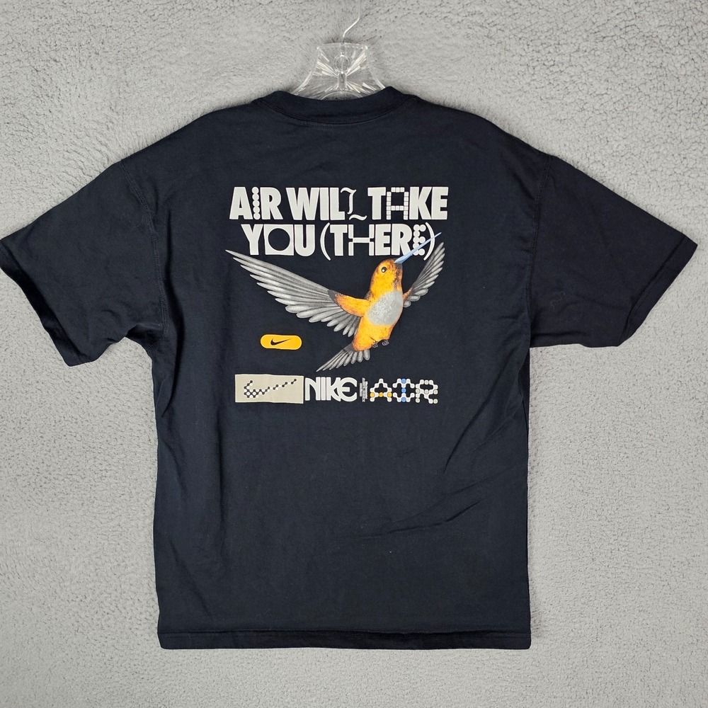 Nike Sportswear Air Will Take You There Size Large Men Black Hummingbird T-Shirt